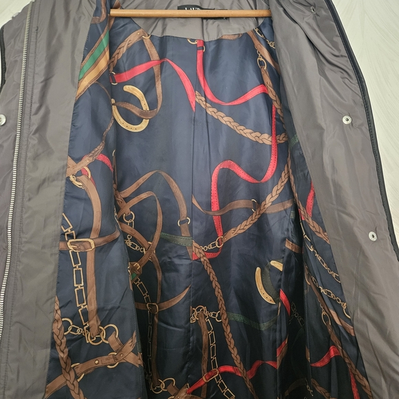 Ralph Lauren Quilted Hooded Puffer Coat in Charcoal M - Picture 5 of 11